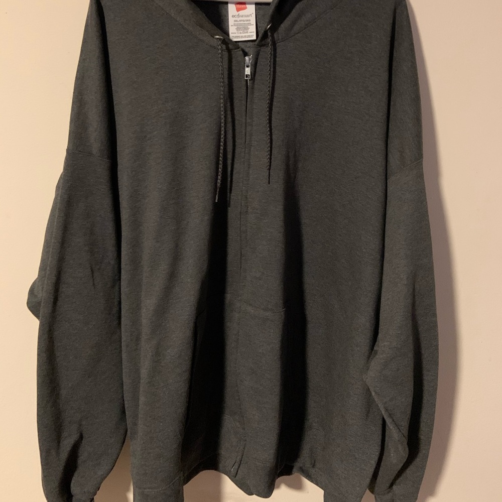 Hanes Eco-Smart Men’s 3XL Full Zip Fleece Hoodie